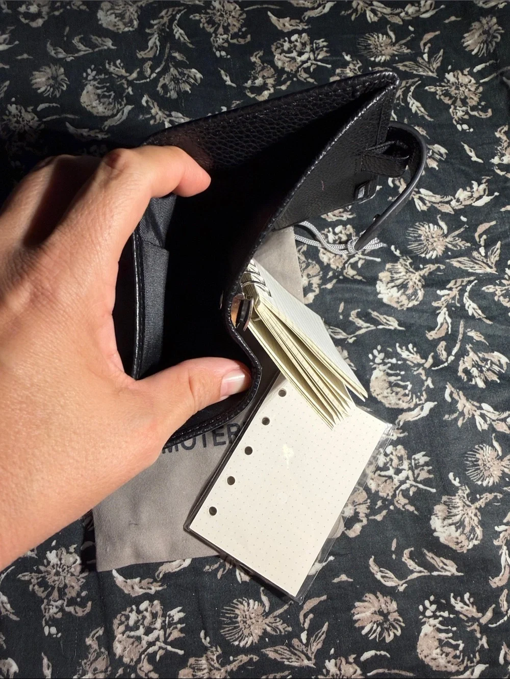 Moterm Black Pebbled Leather planner Organizer